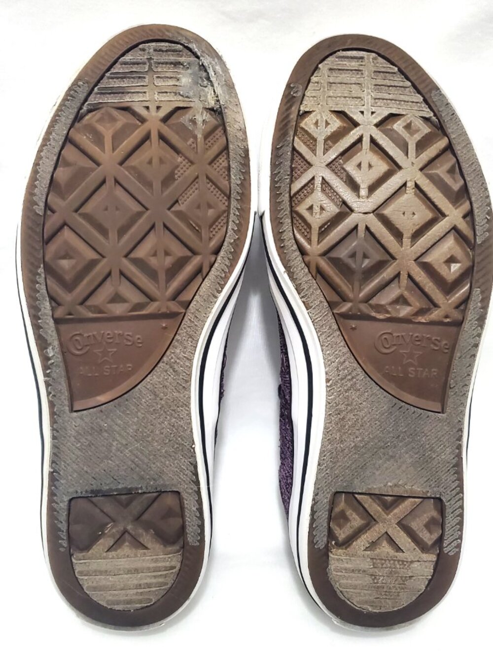 Converse Chuck Taylor All Star Madison Low Purple Tweed Knit Sneakers Womens 8 - Picture 7 of 9